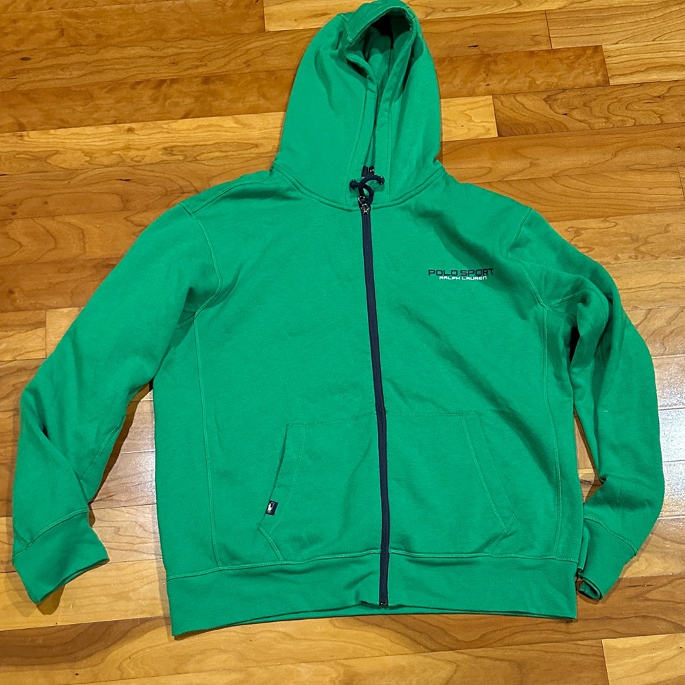 Polo by Ralph Lauren Kids Bright Green Zip-Up Hoodie